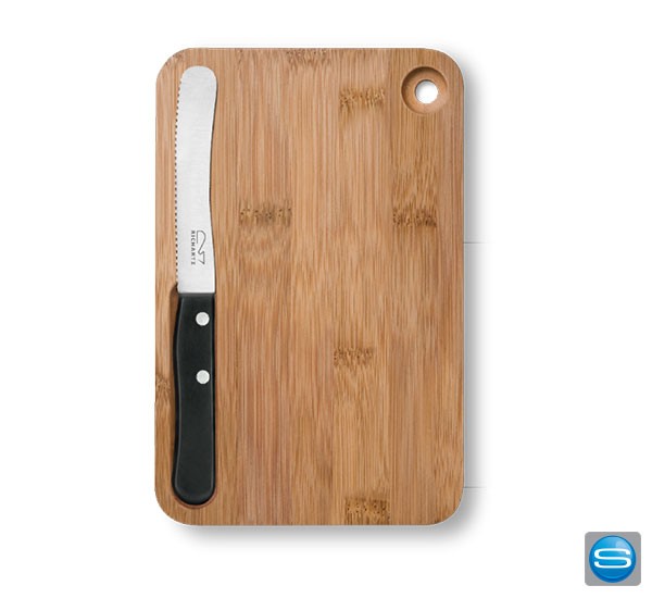 RICHARTZ cut and eat Brotzeitbrett mit Messer individuell gravieren