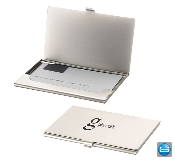 Mattes Visitenkartenetui als Werbeträger