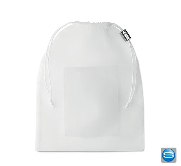 Obst-/Gemüsebeutel mit Fronttasche als Werbeträger bedrucken