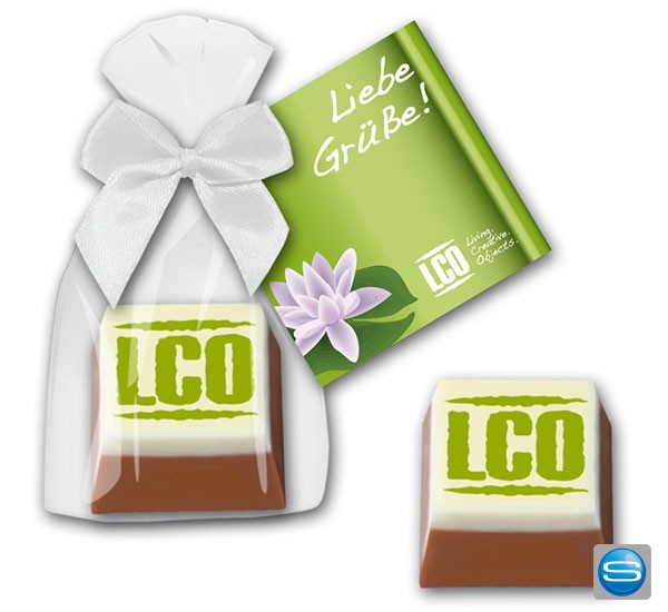 Pralinen mit Ihrem Firmenlogo bedruckt