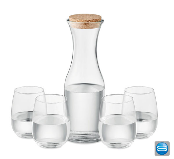 Getränke Set aus recyceltem Glas mit Ihrem Firmenzeichen
