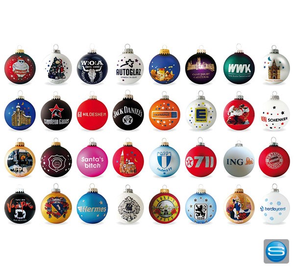 57mm Weihnachtskugel bedrucken mit Ihrem Logo