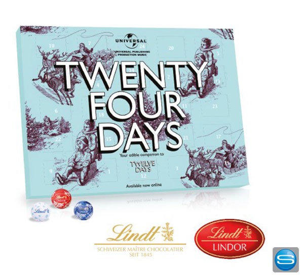 Lindt Gourmet Tischkalender als Werbegeschenk zu Weihnachten