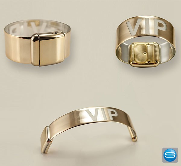 Exklusive LED-Leuchtarmbänder mit Logogravur