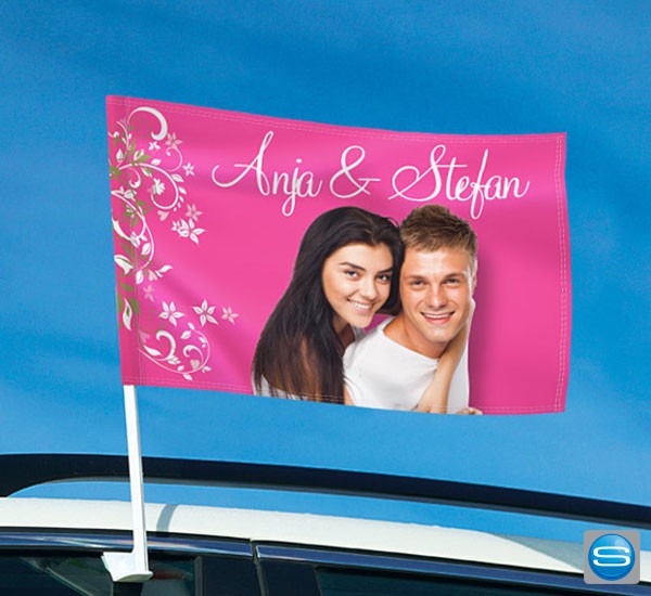 Bedruckbare Autofähnchen