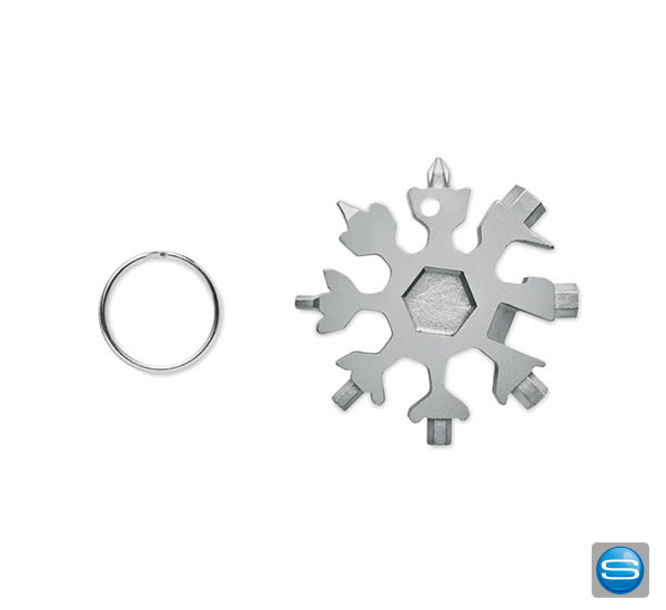 Multifunktionstool in Schneeflocken form als Werbegeschenk