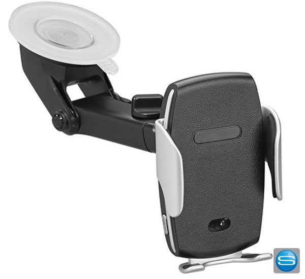 Handyhalter fürs Auto mit Wireless Charger als Werbegeschenk
