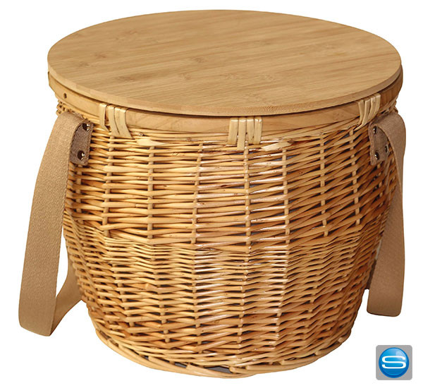 Picknickkorb aus Rattan mit Ihrem Logo
