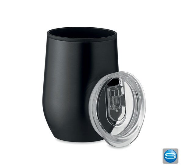 Doppelwandiger Trinkbecher aus Edelstahl mit Ihrem Logo