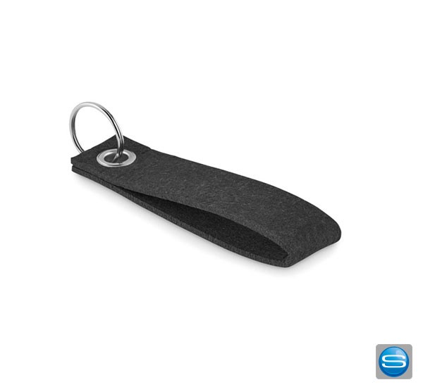 Rechteckiger Recyclingfilz Schlüsselanhänger mit Logo bedrucken