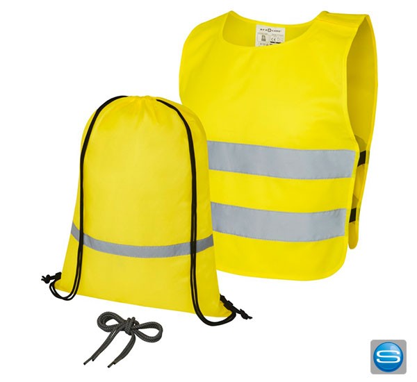 Sicherheits- und Sichtbarkeitsset für Kinder von 7-12 Jahren mit Logo
