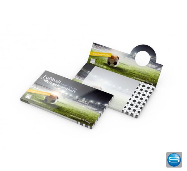 Haftnotiz-Block für die Weltmeisterschaft mit Logo bedrucken