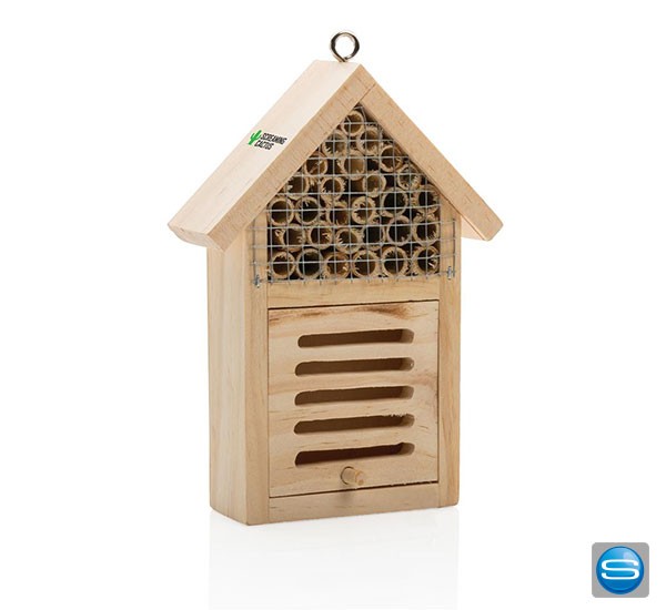 Insektenhaus als Werbeträger mit individuellem Logodruck