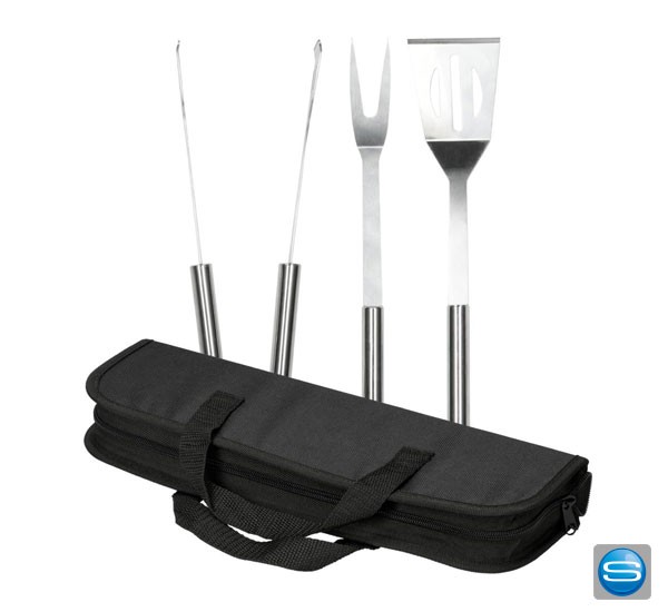 Grill-Set mit eleganter Tragetasche bedrucken lassen