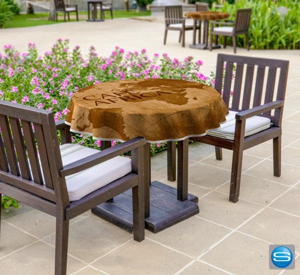 Runde Tischdecke als schöner Werbeträger