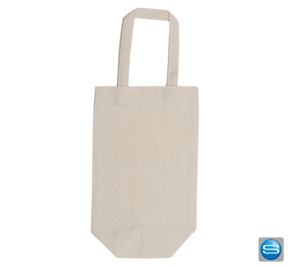 Baumwoll Geschenktasche für Flaschen mit Ihrem Logo bedrucken