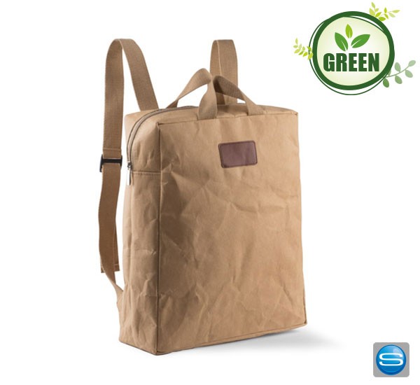 Rucksack aus Papier als Werbegeschenk