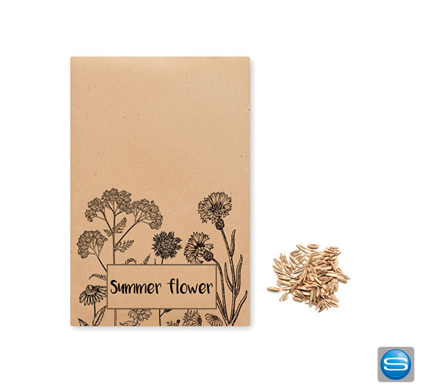 Blumenmischung "Sommerblumen" mit Ihrem Logo bedruckt