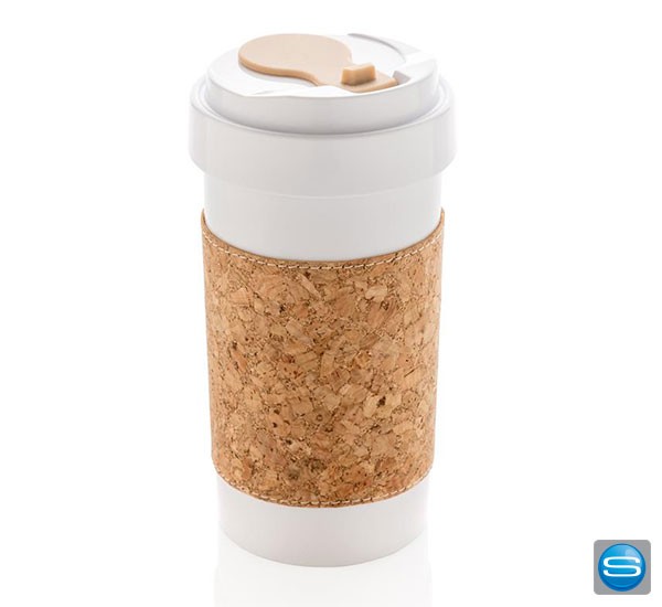 PLA Becher mit Kork als Werbegeschenk bedrucken