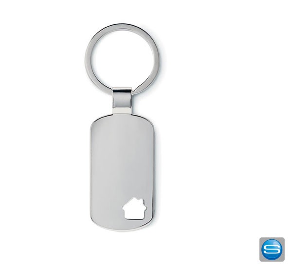 Schlüsselanhänger Haus graviert mit Ihrem Logo