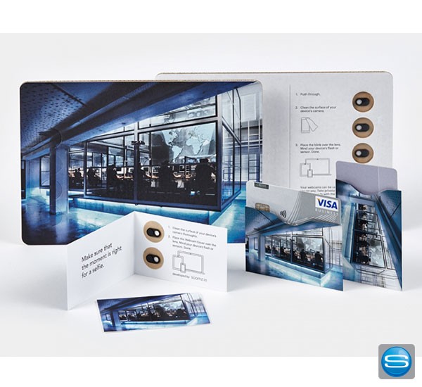 Webcam Cover in Klappkarte als Werbegeschenk