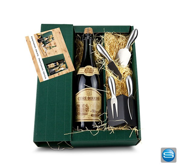 Käse Set mit Wein als Werbegeschenk mit Logo