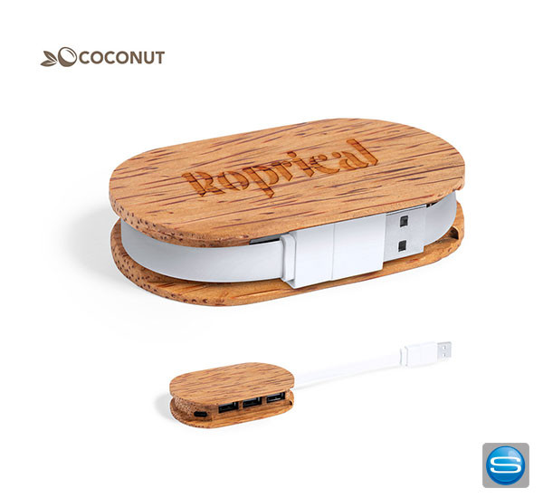 USB Hub mit Ihrem Firmenlogo gravierbar