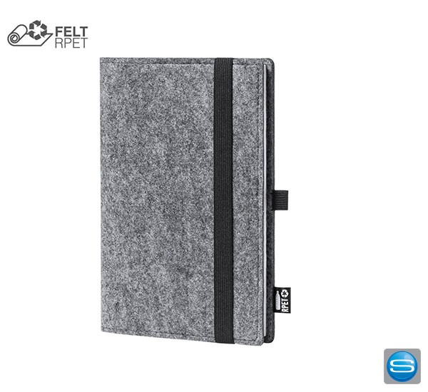 Notizbuch mit Filzumschlag aus RPET
