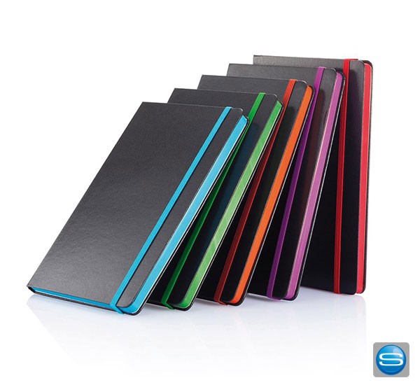 Edles A5 Hardcover Notizbuch mit coloriertem Beschnitt