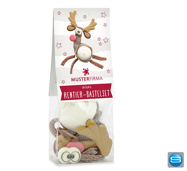Rentierbastelset als witzige Weihnachtssüßigkeit