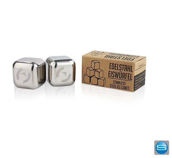 Edelstahl Eiswürfel Sets mit Ihrem Logo graviert