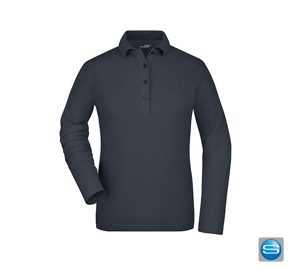 Langarm Damen Poloshirt mit Ihrem Wunschmotiv besticken