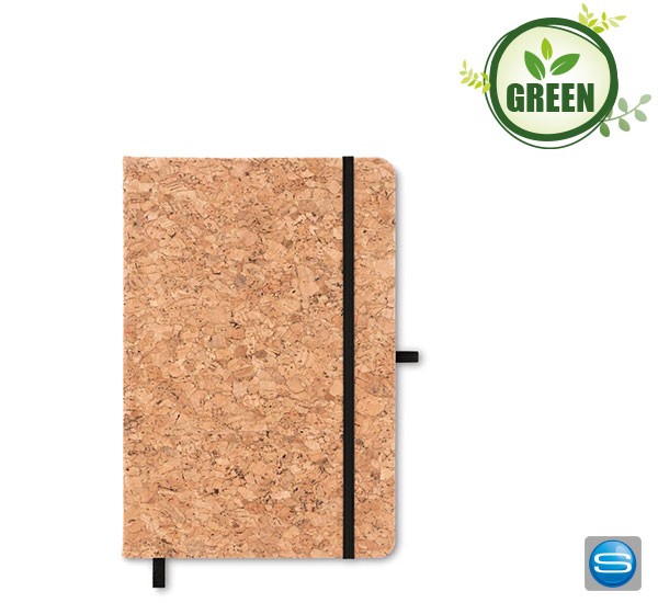 Notizbuch mit Kork-Cover als Give Away mit Logo bedrucken