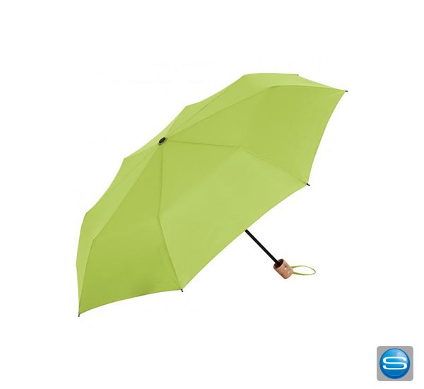 Nachhaltiger Mini Taschenschirm aus recycelten Kunststoff mit individuellem Logodruck