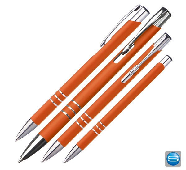 Metallkugelschreiber mit Soft-Touch Oberfläche als Werbemittel