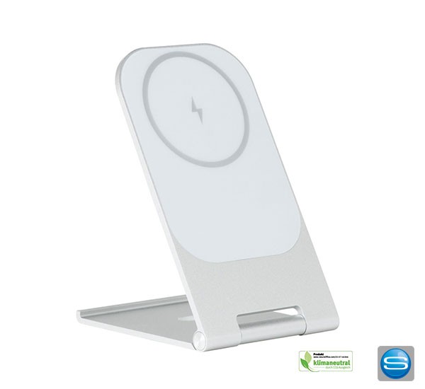 Magnetischer Ladeständer für Qi-fähige Geräte mit eigenem Logo