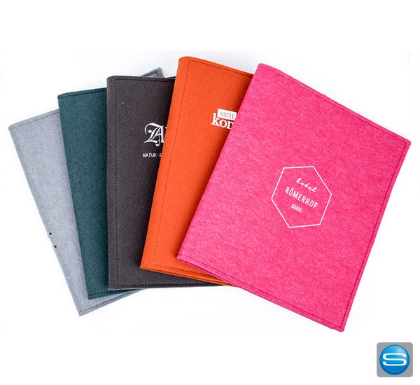 Filz Hotelmappe mit Ringbuch