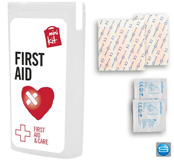 MiniKit Erste Hilfe - Pflasterset mit Logodruck