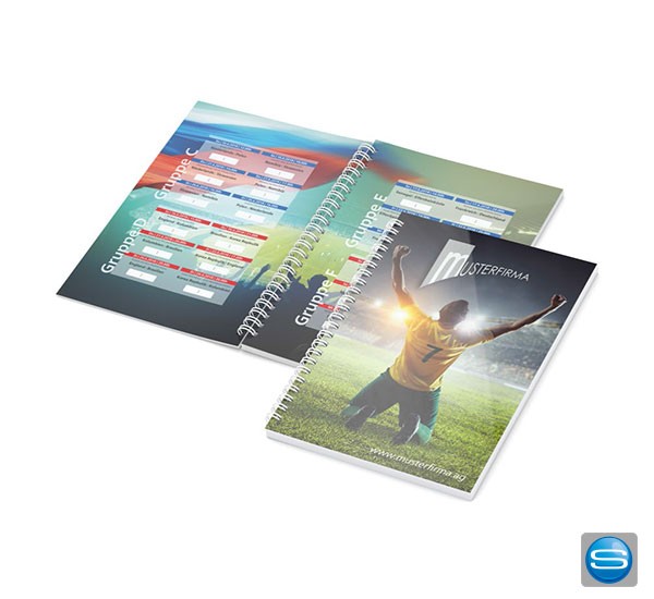 DIN A5 Buch für die WM mit Logo bedrucken