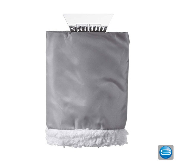 Eiskratzer mit Handschuh als Werbeträger