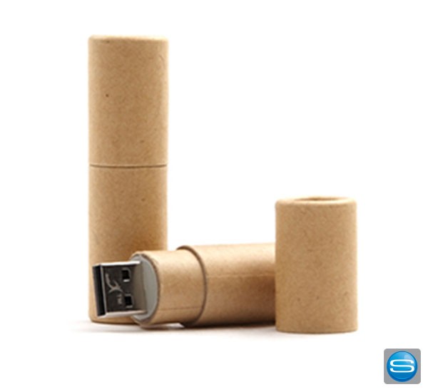 Rollenförmiger Recycling-USB-Stick als Give Away