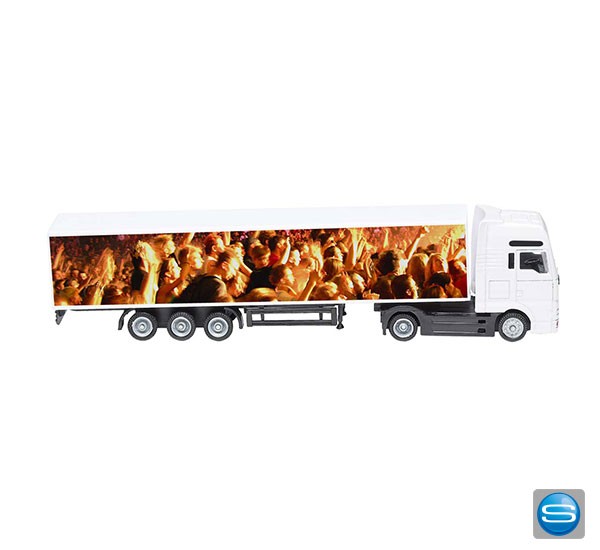 MAN-Miniatur-LKW mit individuellem Aufdruck