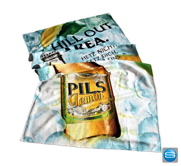 Frottiertücher vollflächig mit Ihrer Werbung bedrucken