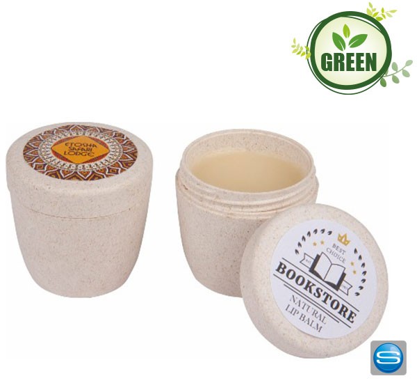 Vegane Lippenpflege im Bio-Döschen als Werbegeschenk