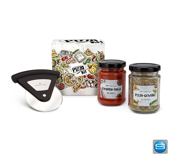 Pizza Kit mit Ihrer Werbung gravierbar