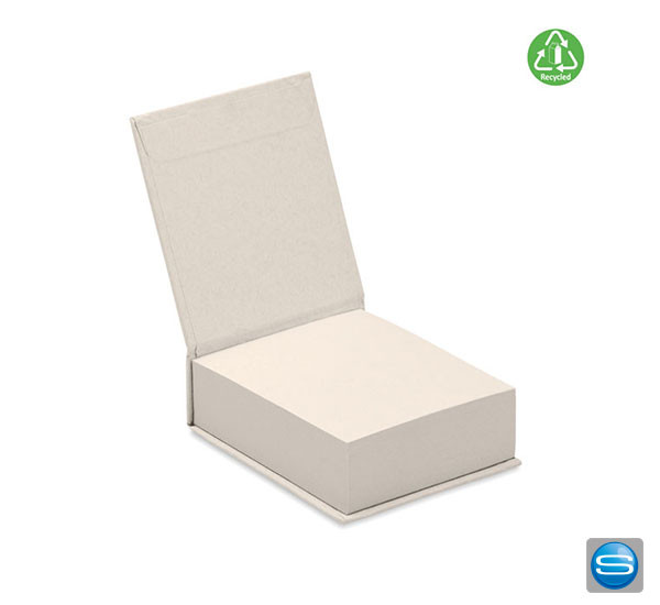 Memoblock aus recyceltem Milchkarton mit Ihrem Slogan