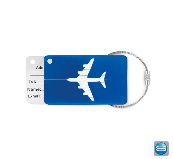 Kofferanhänger Flugzeug mit Ihrem Logo bedrucken