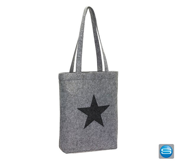 Stylischer Filz-Shopper als Werbeträger