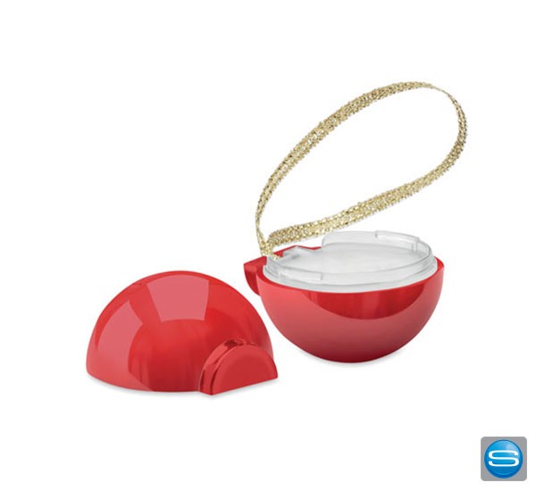 Lippenbalsam in Weihnachtskugelform als Werbegeschenk