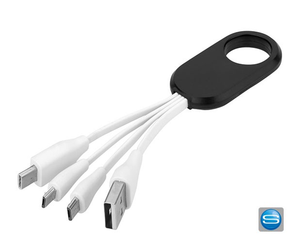 4-in-1 Ladekabel mit Ihrem Logo bedrucken